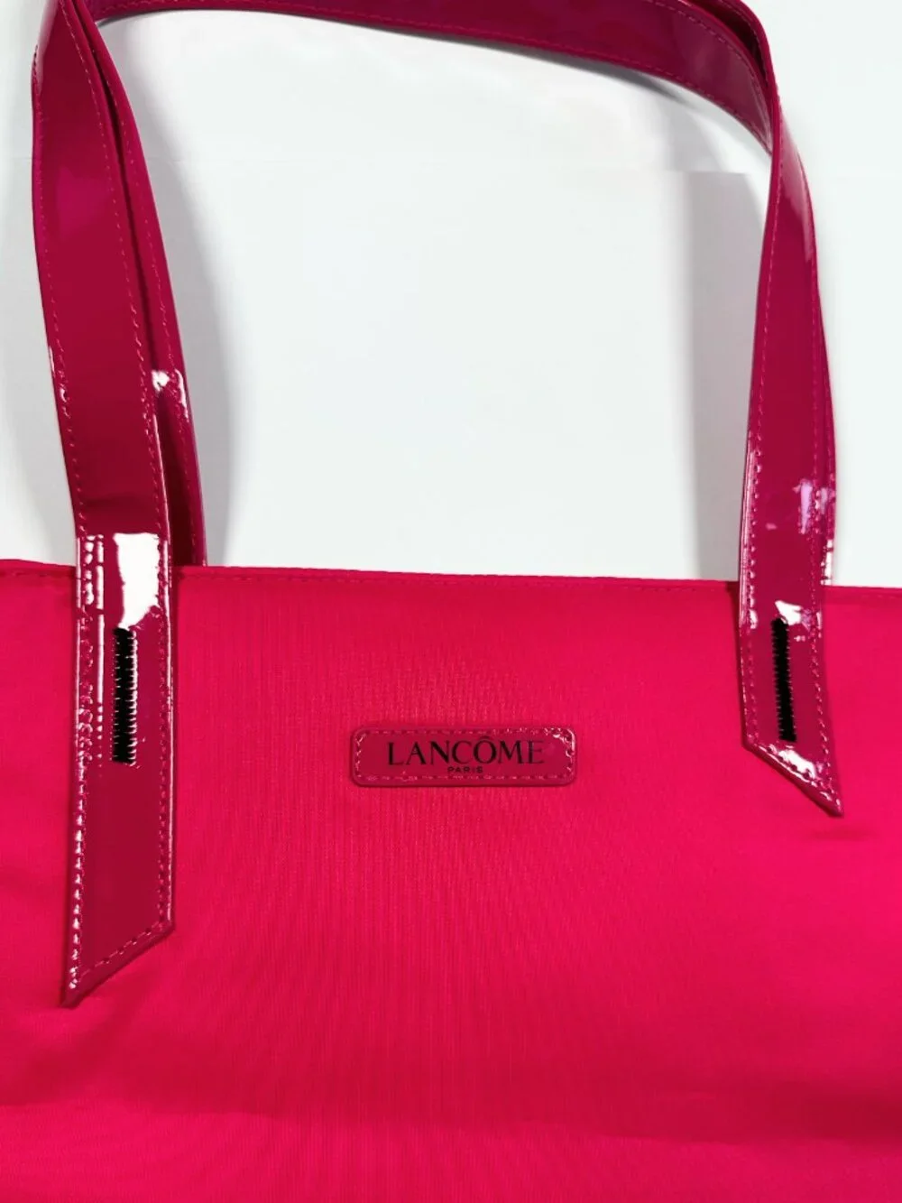 Lancôme Pink/Red Waterproof Flamingo Lined Tote‎ Bag Hot Barbie 16x15x3”